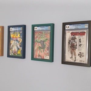 CGC Graded Comic Book Frames, Wall Mount, Solid Wood, Comic Book Display