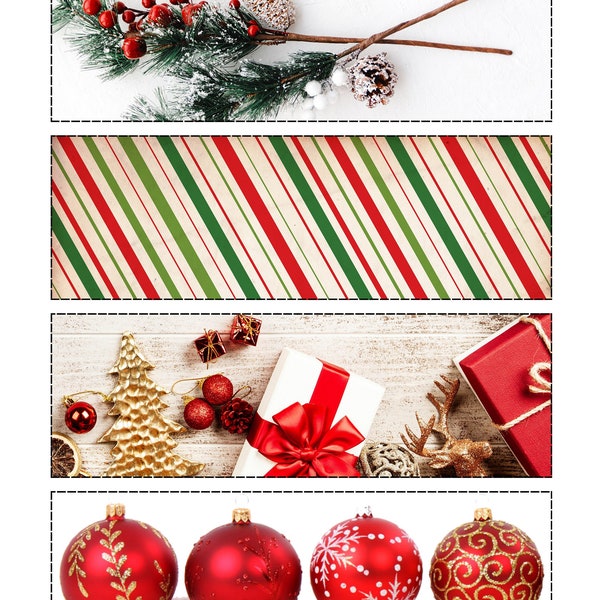 Christmas Bookmarks printable digital download - cut out 8.5x11 four bookmarks/digital print bookmarks/Christmas gift book lover bookworm