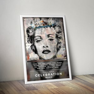 Madonna Poster Print | Celebration Poster | Album Poster Print | 4 Color | Wall Decor Poster | Album Cover | Pop Music Poster | Music Gift