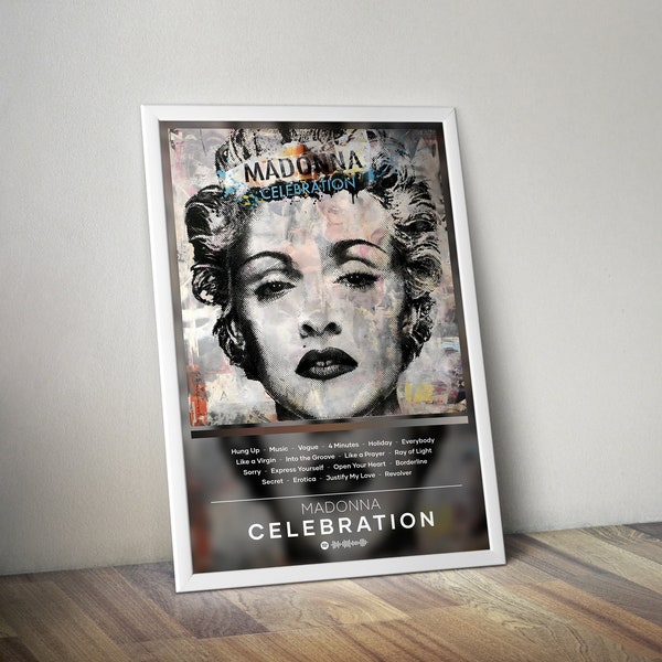 Madonna Poster Print | Celebration Poster | Album Poster Print | 4 Color | Wall Decor Poster | Album Cover | Pop Music Poster | Music Gift