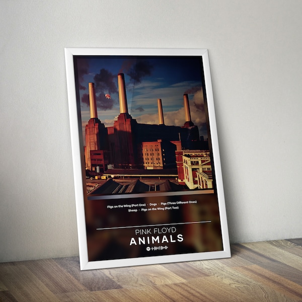 Pink Floyd Poster Print | Animals Poster | Album Poster Prints | 4 Colors | Wall Decor Posters | Album Covers