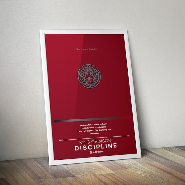 King Crimson Poster Print | Discipline Poster | Album Poster Prints | 4 Colors | Wall Decor Posters | Album Covers | Rock Music Poster