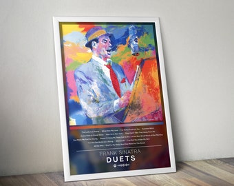 Frank Sinatra Poster Print | Duets Poster | Album Poster Print | 4 Color | Wall Decor Poster | Album Covers | Jazz Posters | Music Gifts