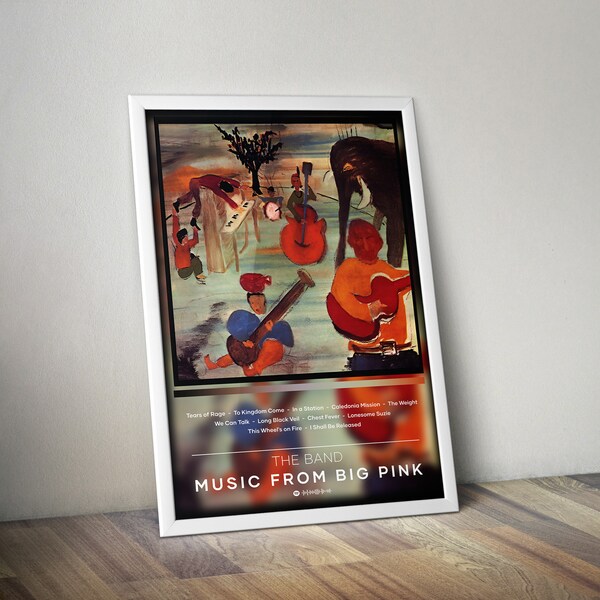 The Band Poster Print | Music From Big Pink Poster | Album Poster Prints | 4 Colors | Wall Decor Posters | Album Covers  Rock Music Posters
