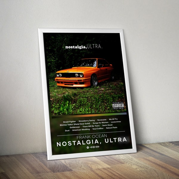 Frank Ocean Poster Print | Nostalgia, Ultra Poster | Album Poster Print | 4 Color | Wall Decor Poster | Album Cover | Rap Poster, Music Gift