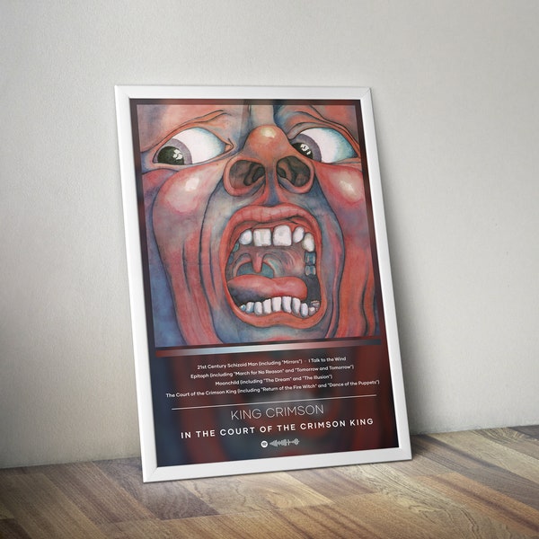 King Crimson Poster Print | In the Court of the Crimson King Poster | Album Poster Prints | 4 Colors | Wall Decor Posters | Album Covers