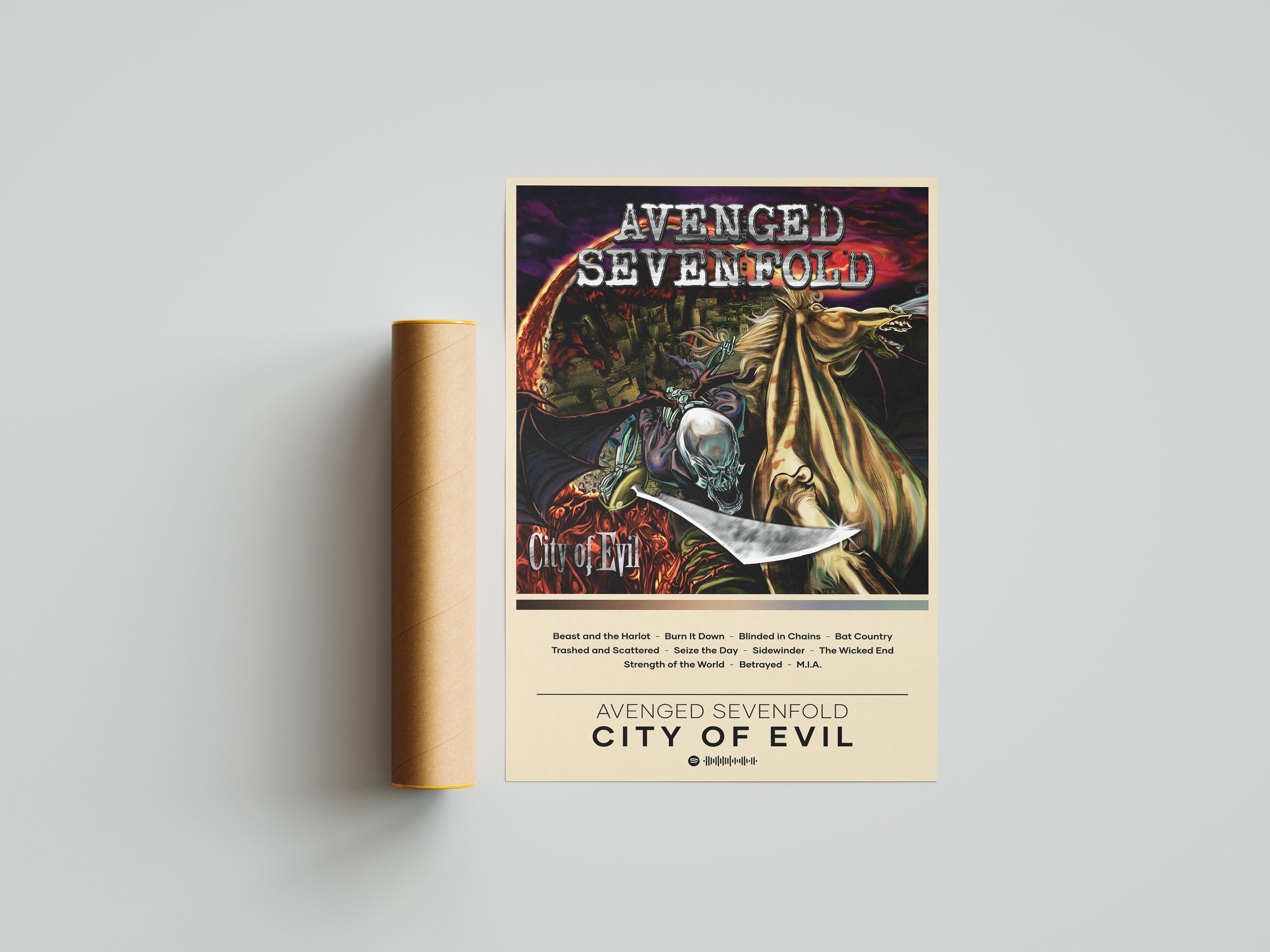 Avenged Sevenfold Poster, City of Evil Poster
