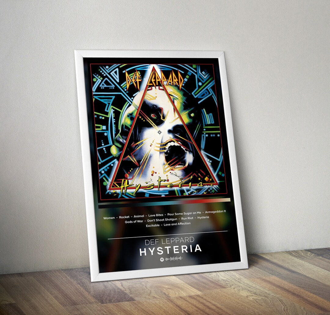 Def Leppard Poster Print Hysteria Poster Album Poster Prints 4 Colors