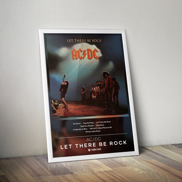 AC/DC Poster Print | Let There Be Rock Poster | Album Poster Prints | 4 Colors | Wall Decor Posters | Album Covers | Rock Music Posters