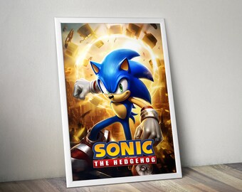 Sonic the Hedgehog | Sonic Poster | Sonic Artwork | Gaming Poster | HD Color | Wall Poster | Printed Poster | Gaming Poster Gift