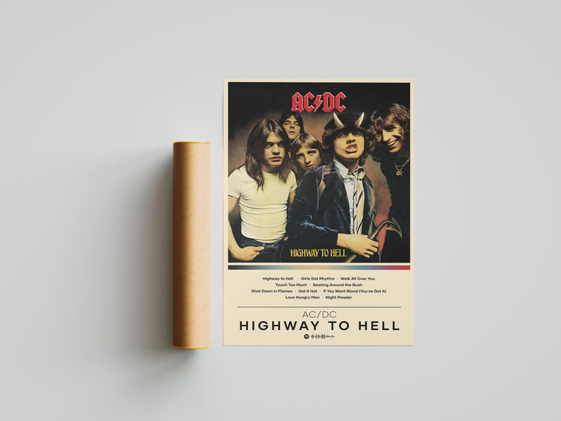 AC/DC Poster Print Highway to Hell Poster Album Poster Prints 4 Colors ...