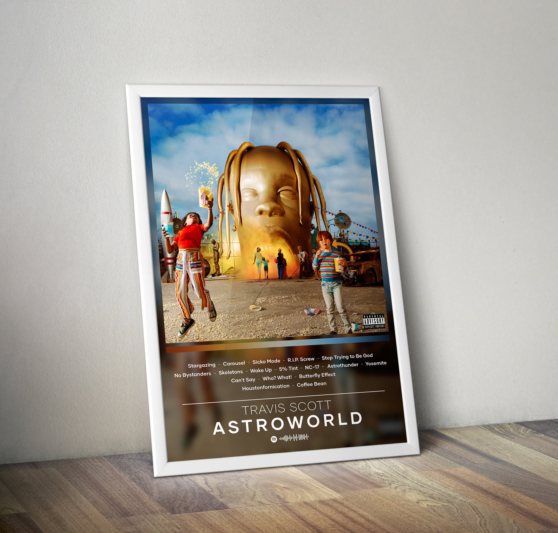 Travis Scott Astroworld Album Cover Print Custom Gift Music Print Astroworld  Poster Travis Scott Print Gift Ideas Hip Hop 
