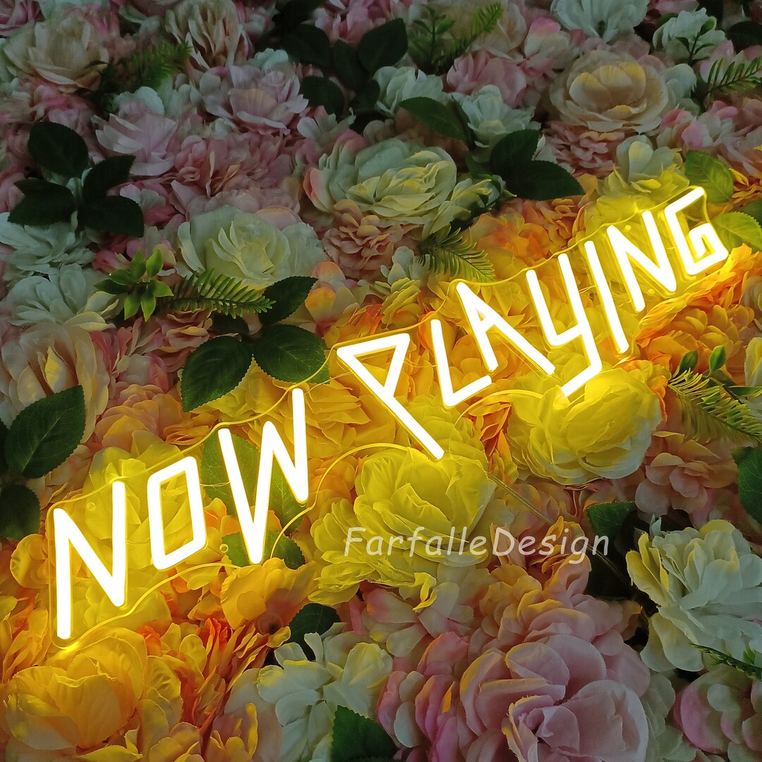 Now Playing Neon Sign Wall Decor Custom Led Neon Bedroom - Etsy