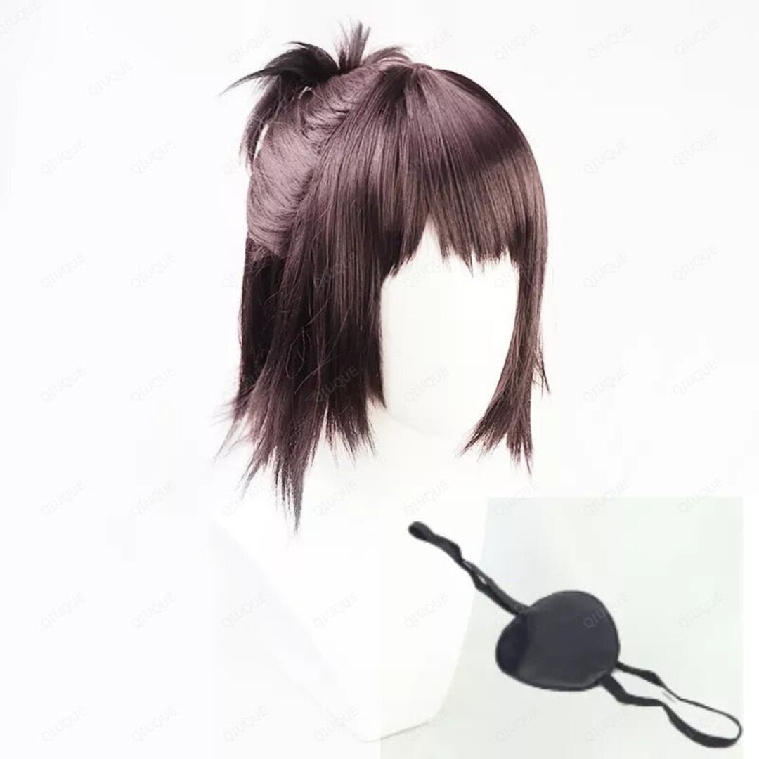 thumbnail image 2 of Attack On Titan Hange Zoe Cosplay Set – Wig, Glasses, Necklace, Bow Tie, Eye Patch 2 of 5