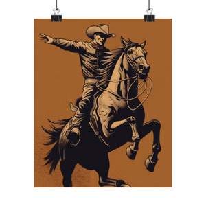 Stilisierter Rodeo Cowboy