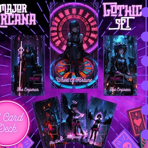 Gothic Anime Tarot Cards: Major Arcana Deck (Digital Download)