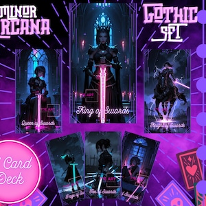Gothic Anime Tarot Cards: Minor Arcana Deck (Digital Download)