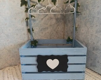 Baby Shower Gift, Rustic Baby Shower Crate, Baby Closet, Baby Crate - Baby Shower Decoration, Baby Shower Basket, Crate, Baby Closet Crate