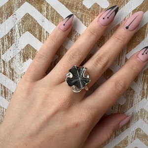 Unique Sterling Silver Flower Ring For Women