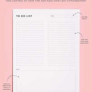 Minimal to Do List Printable, Simple Tasks List Template, Productivity ...