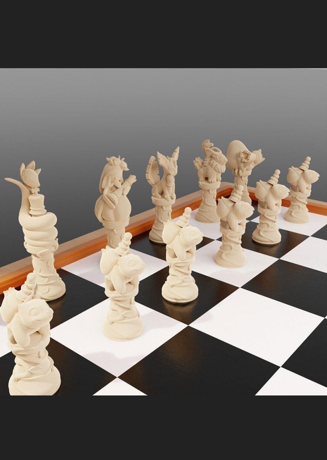 Pokemon Chess Set Etsy