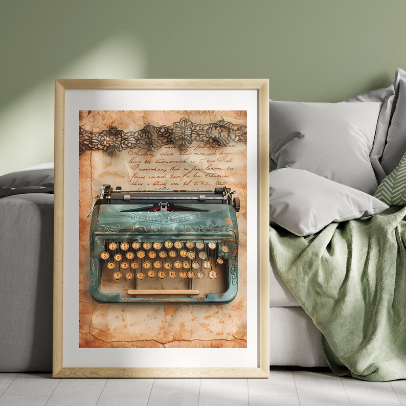 Lace Border Vintage Typewriter, Shabby Rose Lace Journal, Shabby Junk ...