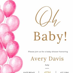 Individuelle klassische Babypartyeinladungen, einfache Babypartyeinladungskarten mit Umschlägen, Klassisch, Kalligraphie, elegantes Einladen,