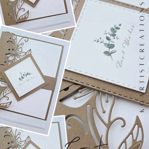 Une belle carte de voeux découpée à la main pour toutes les occasions avec une enveloppe gratuite. Meilleurs voeux de mariage. Anniversaire. Anniversaire. (Personnalisation)