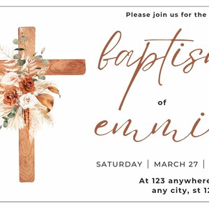 Invitations de baptême élégantes personnalisées, cartes d'invitation de baptême simples avec enveloppes, classique, calligraphie, invitation élégante,