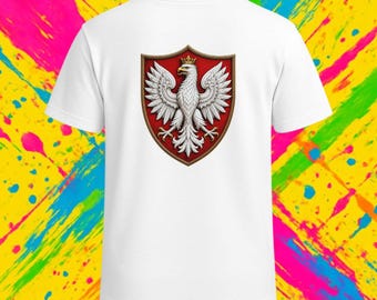 Polska Eagle T-Shirt – Patriotic Polish Pride Shirt – Poland Heritage Tee – Polish Flag Eagle Design