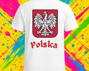 Polska Eagle T-Shirt – Patriotic Polish Pride Shirt – Poland Heritage Tee – Polish Flag Eagle Design