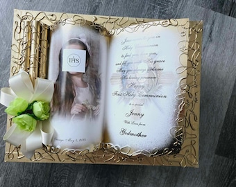 Personalized gift for the First Holy Communion. unique, inimitable, beautiful, outstanding. For a girl and a boy