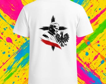 Pope John Paul II Poland Shirt – Patriotic Polska T-Shirt – Polish Pope Catholic Design – Jan Paweł II Polish Heritage Tee
