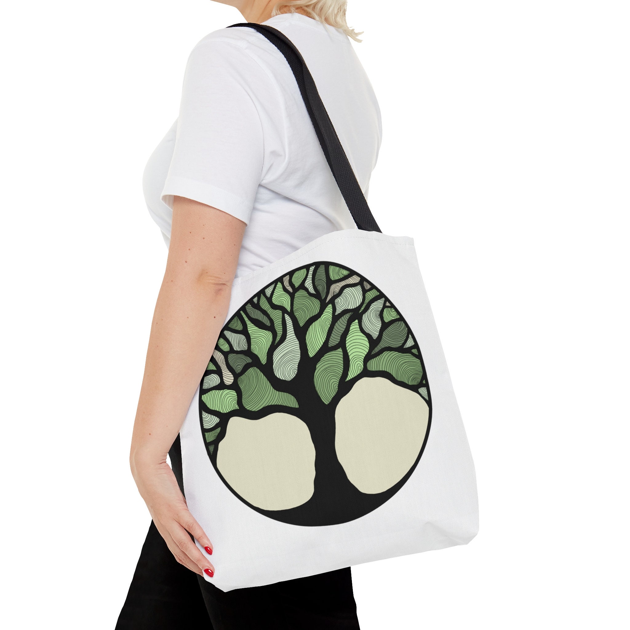 Canvas Cotton Box Tote Bag Tree of Life • Beige – rusticblends