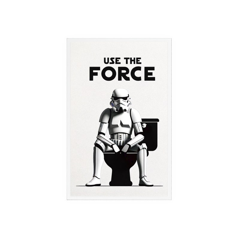 Use the Force Bathroom Sign Darth Vader Bathroom Sign Restroom Sign