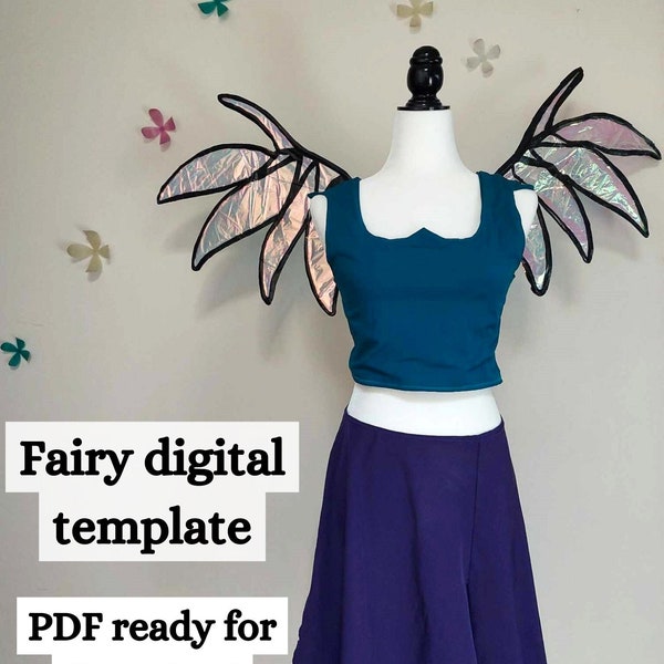 Fairy wings, shoes, skirt, tank top digital tutorial and templates (Hay Lin from W.I.T.C.H)