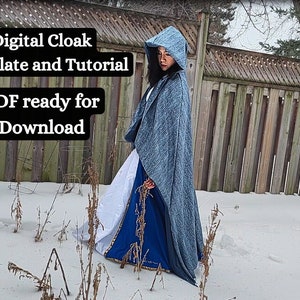 Cloak & hood tutorial and template, Halloween, Ren fair, cosplay, fantasy costume, Raven Teen Titans, Free foam chain tutorial with purchase