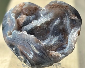 Agate Druzy Sugary Heart | Spectacular Druzy that Sparkles | Perfect for loved one