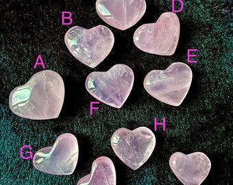 Rose Quartz Hearts - you choose!