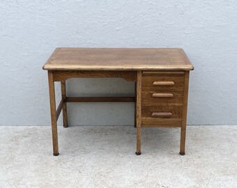 Mid Century Abbess 1950's Oak Teachers Desk