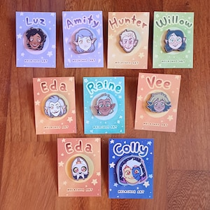 The owl house 1.2" inch wooden pins (NEW CHARACTERS ADDED!)
