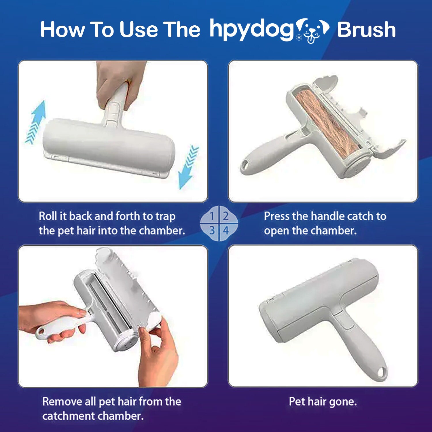 Hpydog Pet Hair Roller Pet Hair Remover Fur and Lint Remover Reusable