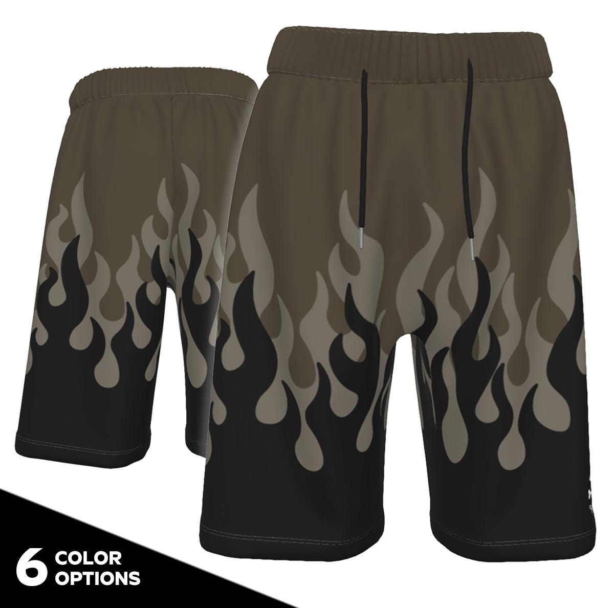 Men's Flame Lounge Shorts: Breathable Elastic Waist Casual Wear
