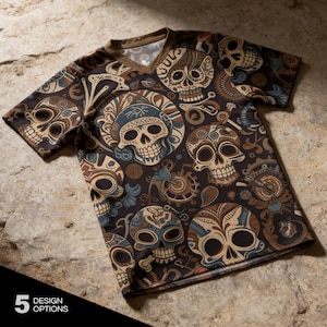 Skulls N Parts Cykeltröja Relaxed Fit Kortärmad AOP Unisex Återvunnen Poly