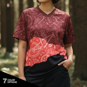 Range and Elements Cykeltröja Relaxed Fit Kortärmad AOP Unisex Återvunnen Poly