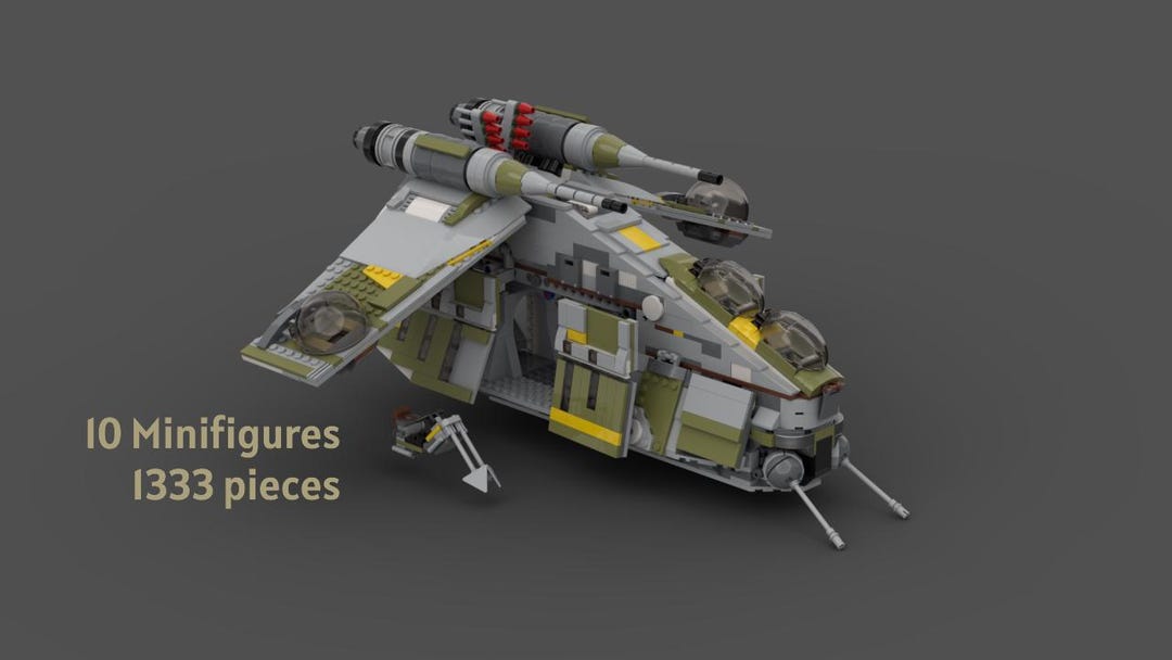 Custom Doom Squad Republic Gunship With Commander Doom Clone Troopers ...