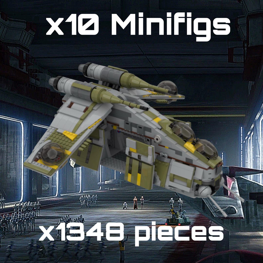 Custom Doom Squad Republic Gunship V2 With Commander Doom Clone ...