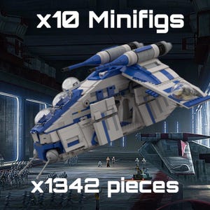Custom 501st Legion Republic Gunship V2 Anakin Skywalker Captain Rex Clone Troopers MOC