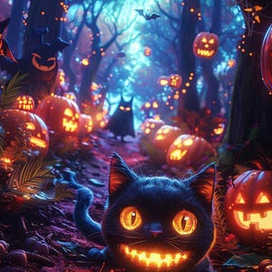 Fond d&#39;écran Halloween nuit hantée pour téléphone – Papier peint d&#39;art numérique