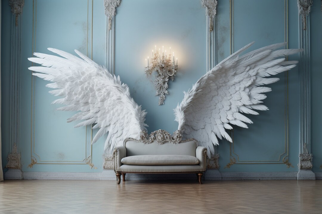Digital Backdrop Extra Large Angel Wing Blue! - Etsy
